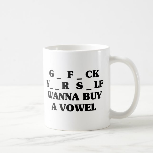 Taza De Café Quiera comprar una vocal (Derecha)