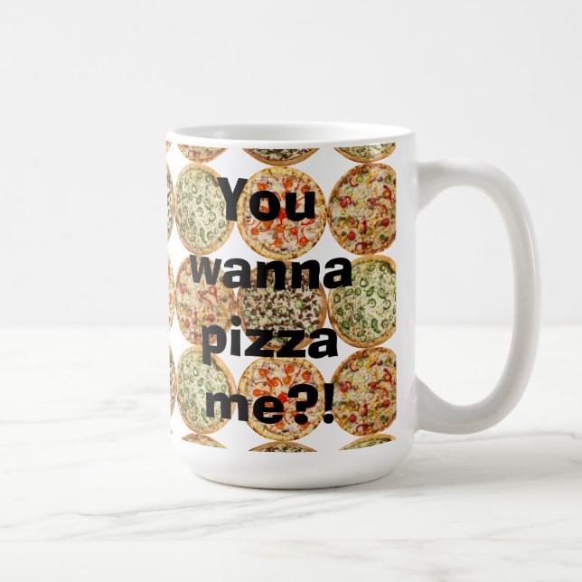 Taza De Café "¡¿Quieres pizza?!" (Derecha)