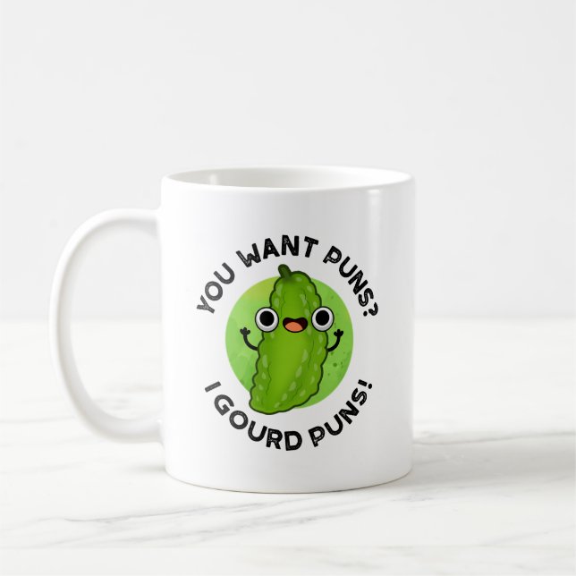 Taza De Café Quieres Puns I Gourd Puns Funny Veggie Pun (Izquierda)