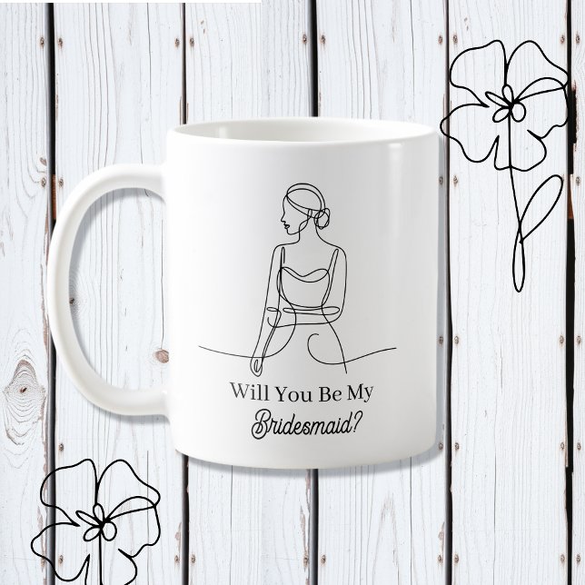 Taza De Café ¿Quieres Ser Mi Dama De Honor Propuesta (Subido por el creador)