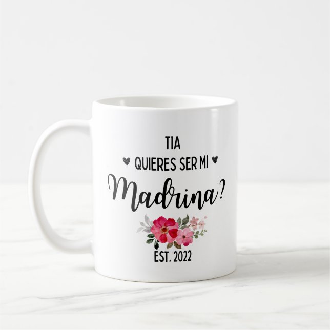 Taza De Café Quieres ser mi madrina 2022 (Izquierda)