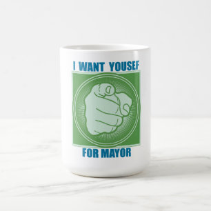 TAZA DE CAFÉ QUIERO A YOUSEF COMO ALCALDE