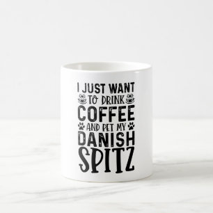 Taza De Café Quiero acariciar a mi Spitz danés