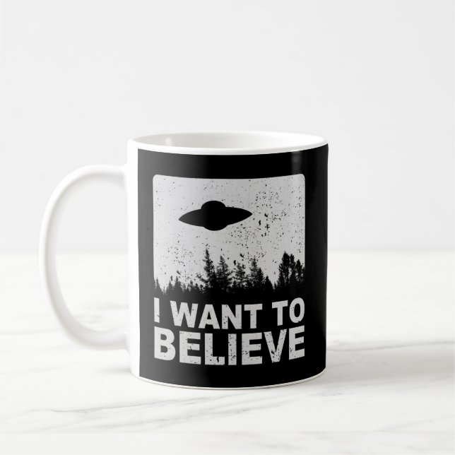 Taza De Café Quiero Creer Que Aliens Ufo Area 51 Roswell (Izquierda)