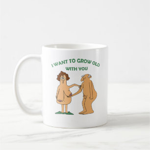 Taza De Café Quiero envejecer contigo Graciosamente. Divertidos
