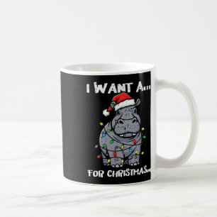 Taza De Café Quiero Hipopótamo Para Navidad Divertida Navidad A