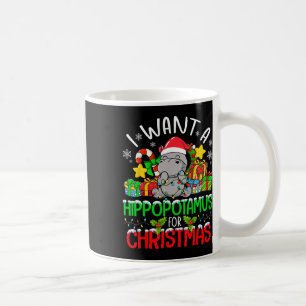 Taza De Café Quiero Hipopótamo Para Navidades Con Feliz Hip De