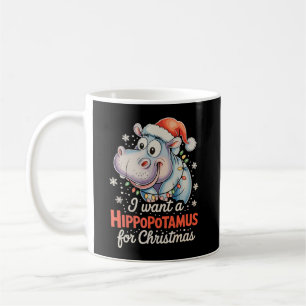 Taza De Café Quiero Hipopótamo Para Navidades De Navidad