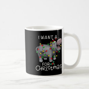 Taza De Café Quiero Hipopótamo Para Navidades Hippo Xmas 3