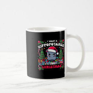 Taza De Café Quiero Hipopótamo Para Navidades Hippo Xmas Cos