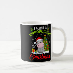 Taza De Café Quiero Hipopótamo Para Navidades Xmas Hippo Para