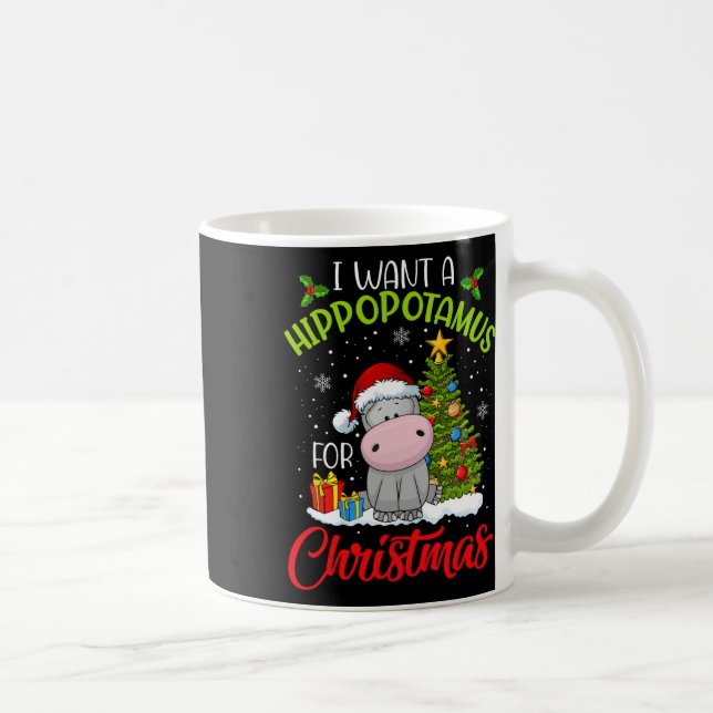 Taza De Café Quiero Hipopótamo Para Navidades Xmas Hippo Para (Derecha)