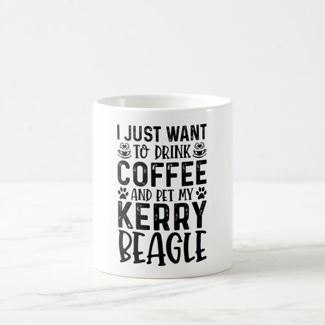 Taza De Café Quiero Mascota A Mi Kerry Beagle (Centro)