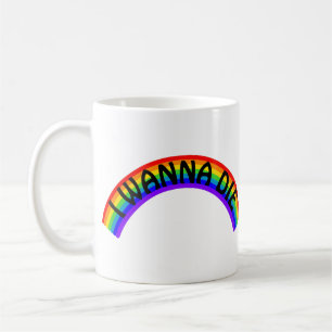 Taza De Café Quiero Morir - Arcoíris