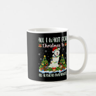 Taza De Café Quiero Navidades Es Un Perro Malamute De Alaska Xm