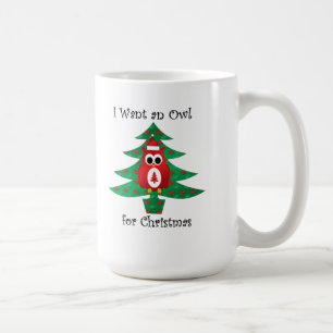 Taza De Café Quiero un búho para el navidad