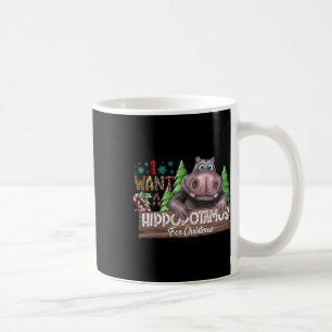Taza De Café Quiero Un Hipopótamo Para Navidades Con Regalos Cu