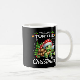 Taza De Café Quiero Una Tortuga Para Los Navidades Con Los Rega