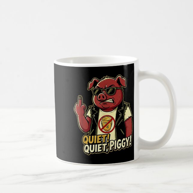 Taza De Café Quiet Ggy Sarcastic Litical Humor Funny Design Gif (Derecha)