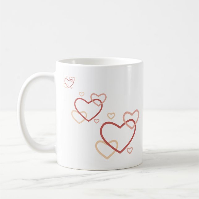Taza De Café Quiet Hearts Mug – Calm Hot Chocolate Cup (Izquierda)