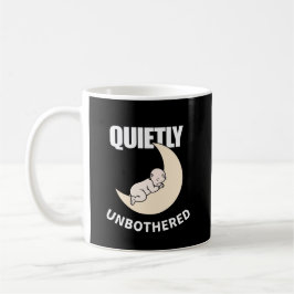 Taza De Café Quietly Unbothered Minimal Quote Mug – Calm Night 