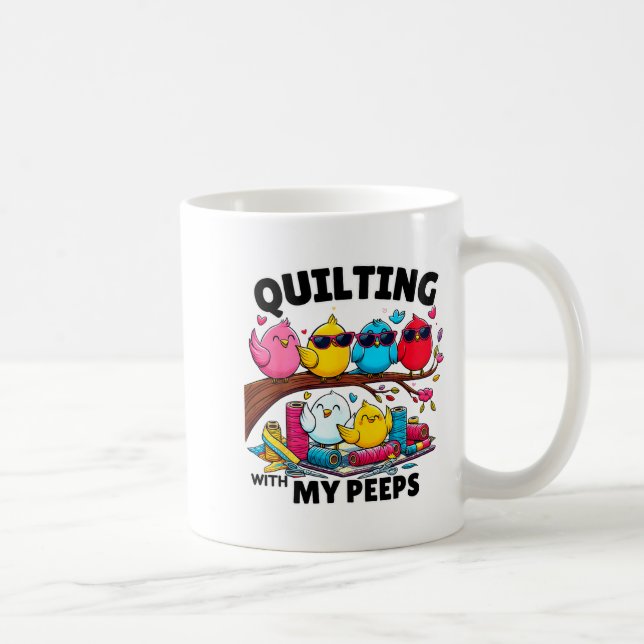 Taza De Café Quilting Hanging With My Funny Women Toddler Kids  (Derecha)