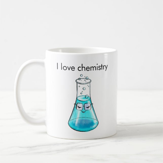 Taza De Café Química Amor Cute Ciencia Lab Arte (Izquierda)