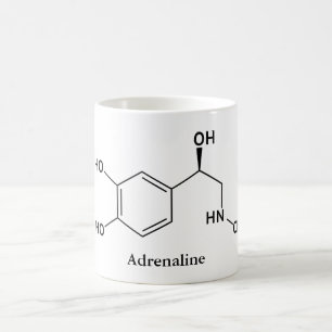 Taza De Café Química de la Molécula epinefrina adrenalina