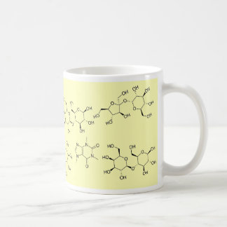 Taza De Café química del té y del café en amarillo