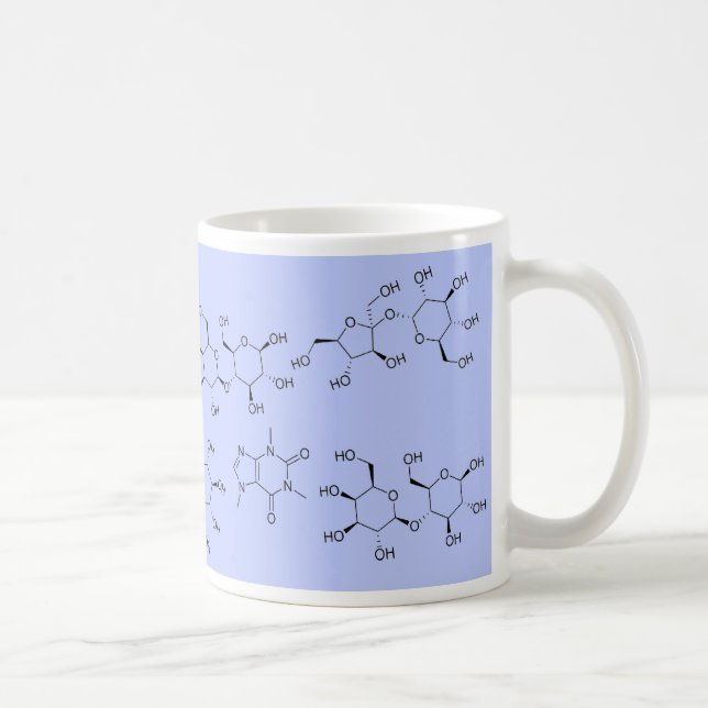 Taza De Café química del té y del café en azul (Derecha)