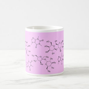 Taza De Café química del té y del café en rosa