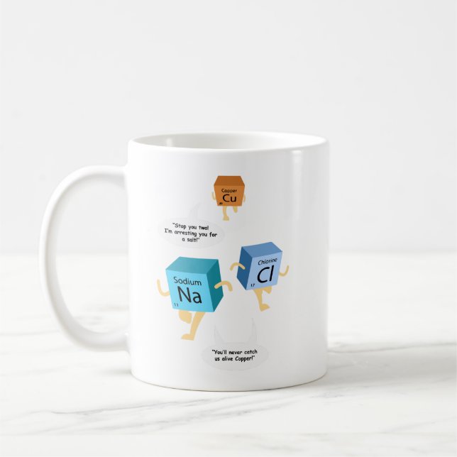 Taza De Café Química Elementos de mesa periódicos Maestra de mo (Izquierda)