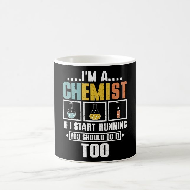 Taza De Café Químico Cuando Corro (Centro)