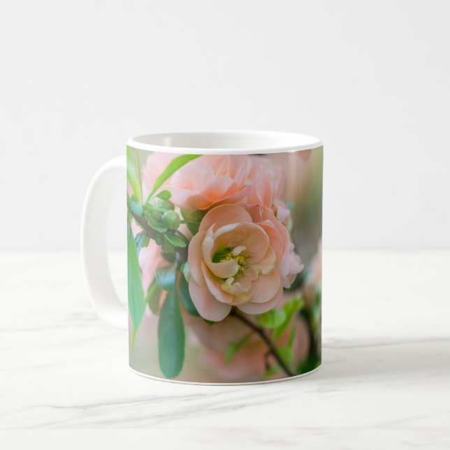 Taza De Café Quince de Flor de Peach (Anverso izquierdo)