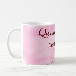 Taza De Café Quinceanera anos 15 años añadir textura de nombre