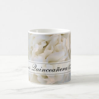 Taza De Café Quinceañera floral blanca café Mug