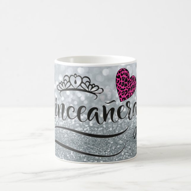Taza De Café Quinceanera personalizar de regalo de cumpleaños 1 (Centro)