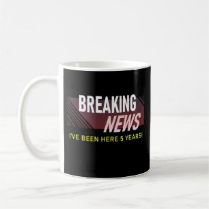 Taza De Café Quinto aniversario de trabajo de 5 años Apreciació