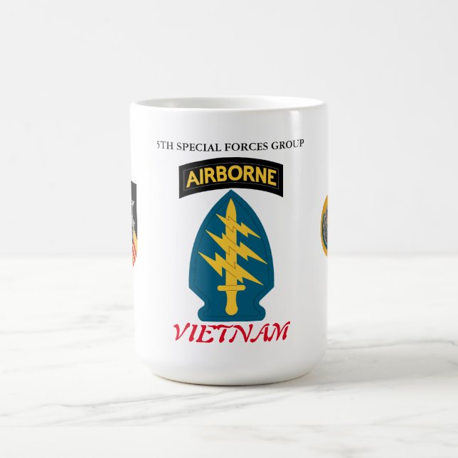 TAZA DE CAFÉ QUINTO GRUPO DE FUERZAS ESPECIALES VIETNAM (Centro)