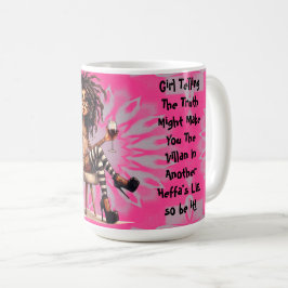 Taza De Café Quirky Chica Tattoo & Wine Truth Teller Mug