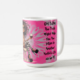 Taza De Café Quirky Chica Tattoo & Wine Truth Teller Mug