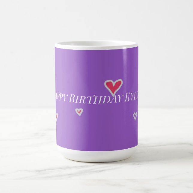 Taza De Café Quirky Corazones Razonables Cumpleaños De Su Mug (Centro)