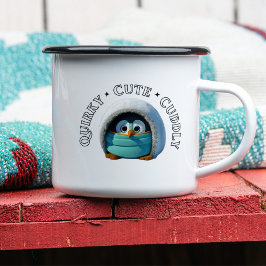 Taza De Café Quirky Cudo Tea Mug | Regalo de pingüino-cerdo