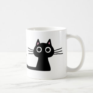 Taza De Café Quirky Gato Kitty Negro   Perseguir a Cat Lover