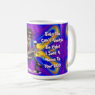 Taza De Café Quirky Lady Tattoo y Wine Memo Mug
