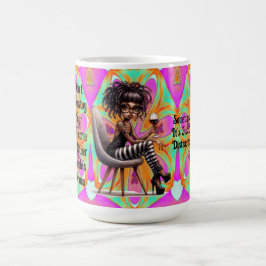 Taza De Café Quirky Lady Tattoos & Wine Drama Mug