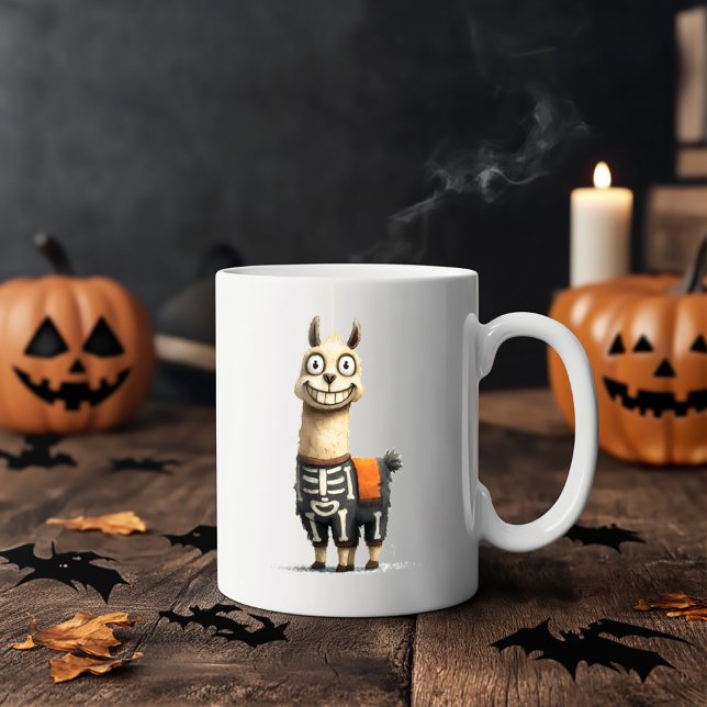 Taza De Café Quirky Lama Halloween (Subido por el creador)