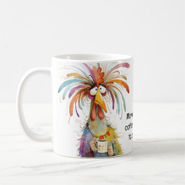 Taza De Café Quirky Rooster Café Humor (Izquierda)