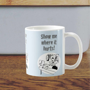 Taza De Café Quiropráctico está tratando a un paciente Dibujo a