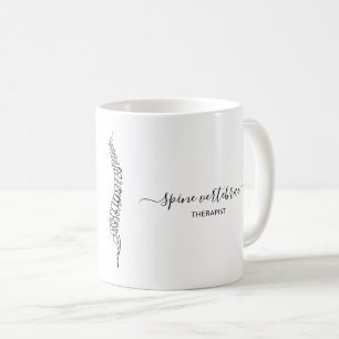 Taza De Café Quiropráctico Mínimo Terapeuta de Masaje de Column